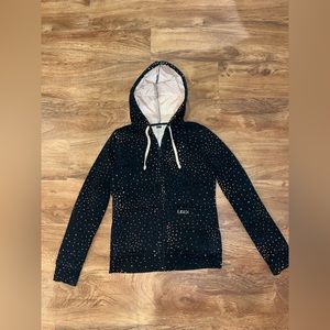 ASHER GENUINE QUILTED HEART FLEECE BY MATIX Padded Soft Pink Hoodie Small b1